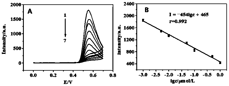 Double-inhibition electrochemiluminescence sensor and method for measuring glyphosate