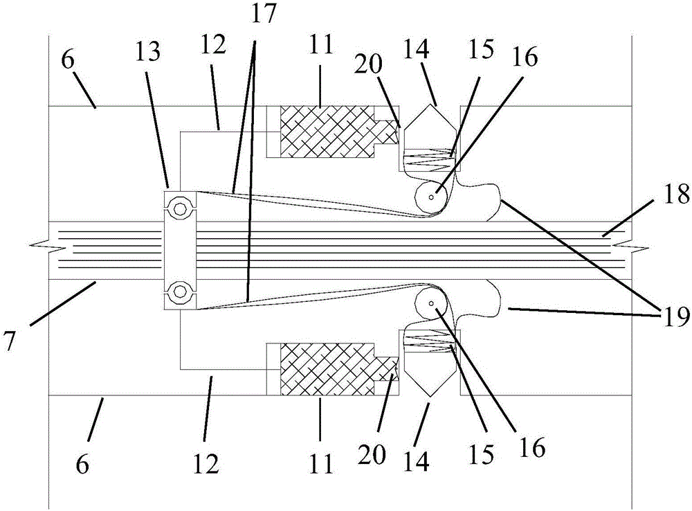 Drilling resistivity advanced detection device used for TBM and detection method thereof