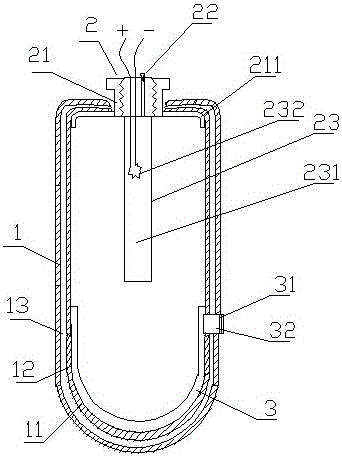 Recyclable dacron gas blaster and manufacturing method thereof