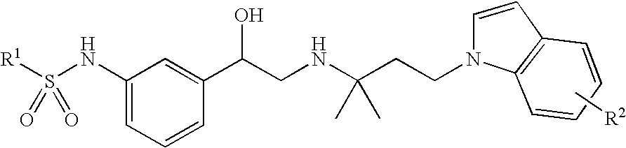 Indol-containing beta-agonists, methods for the preparation thereof and their use as pharmaceutical compositions