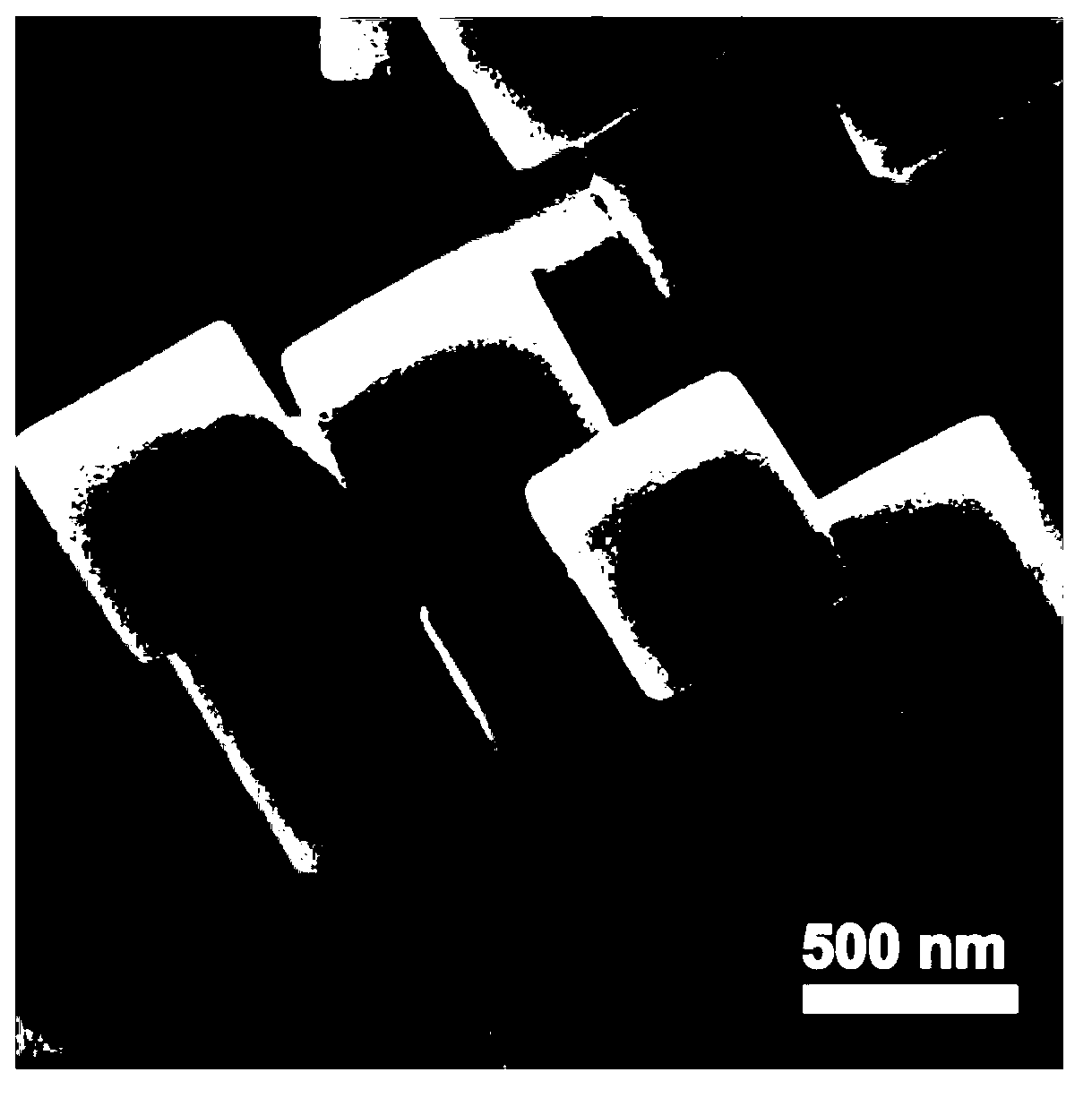 Hollow and echinoid nanometer material of copper oxide compounded with gold and preparing method thereof