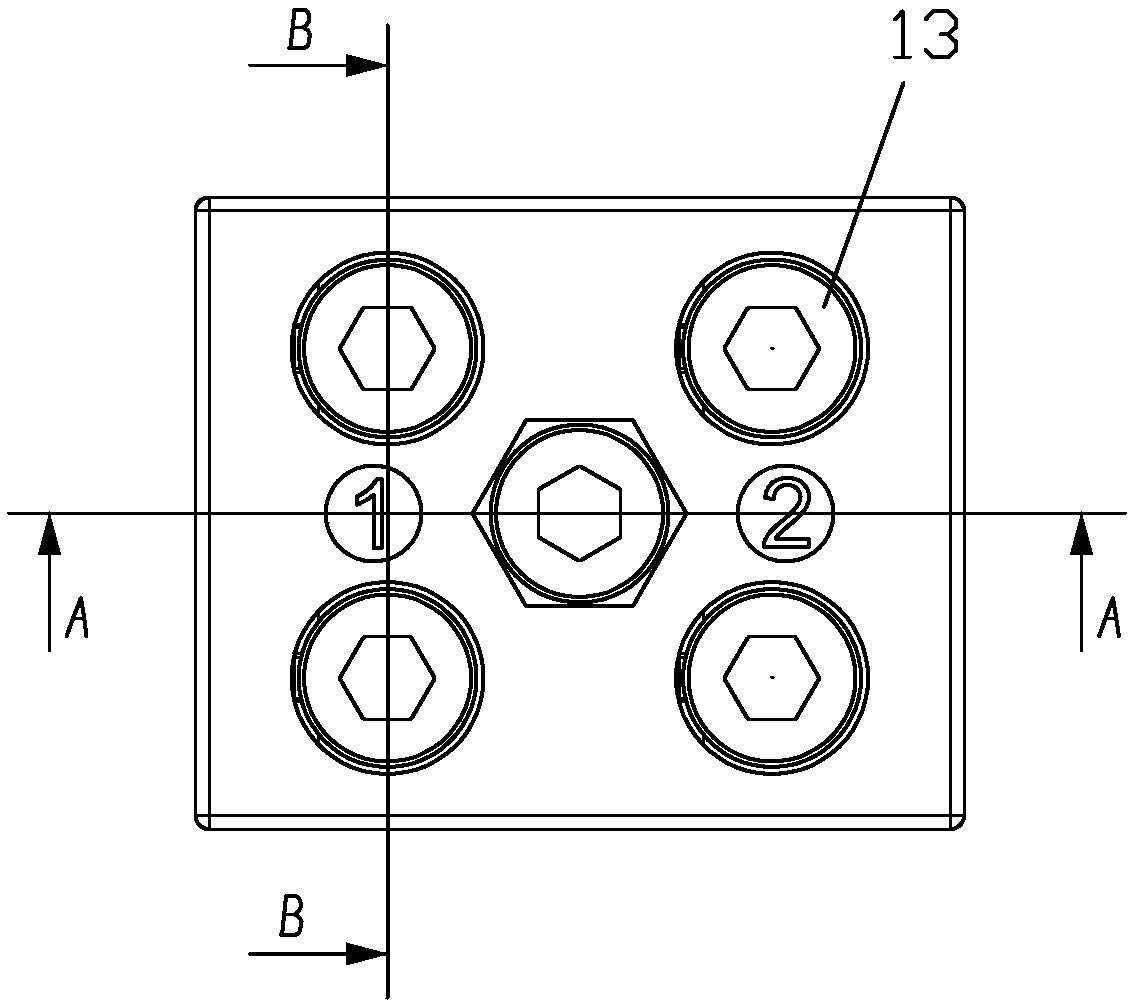 A terminal structure of a stainless steel connecting post for ultra-high temperature