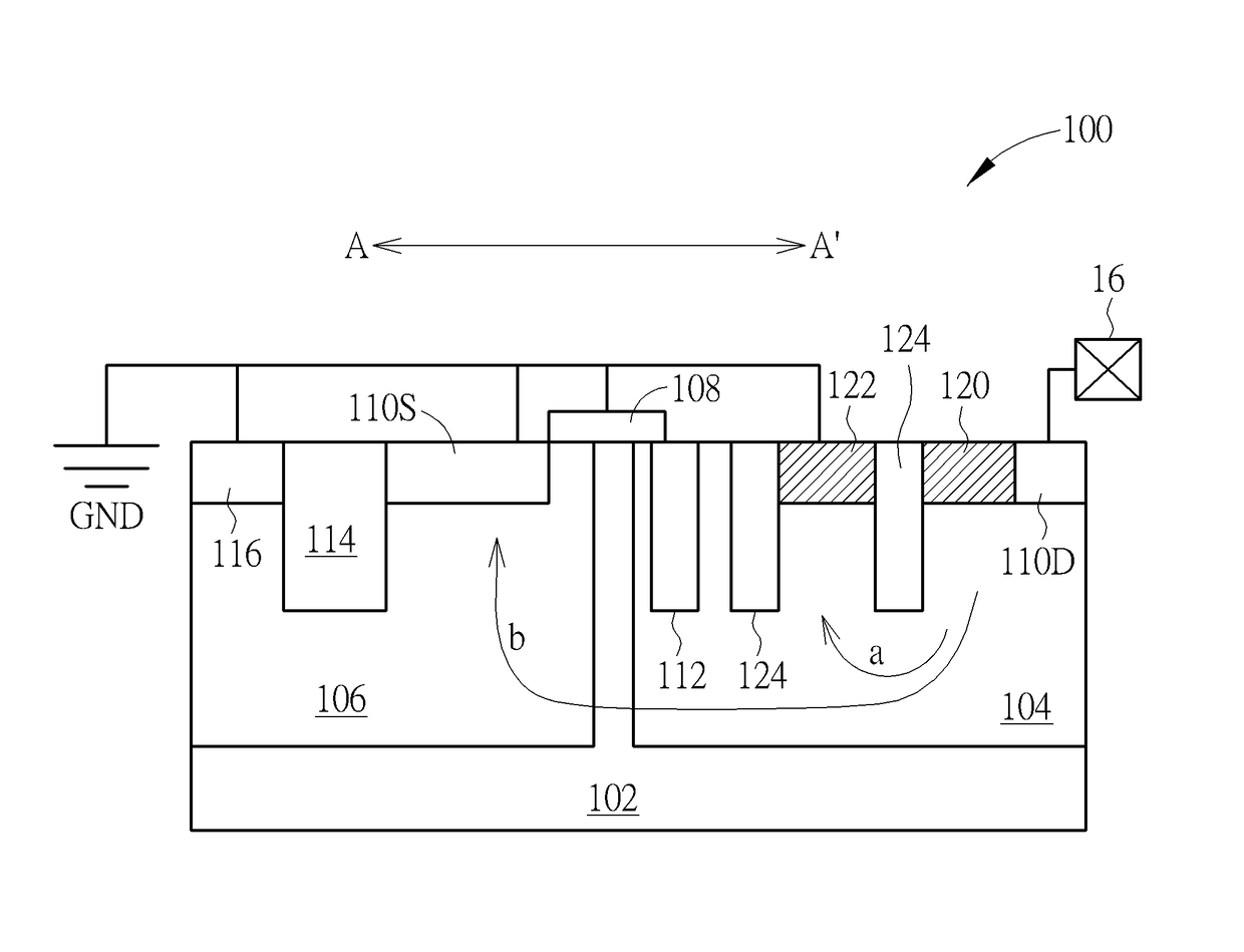 Semiconductor electrostatic discharge protection circuit, ESD protection semiconductor device, and layout structure of ESD protection semiconductor device