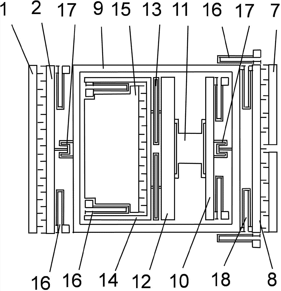 Monolithic integrated full-decoupling triaxial silicon microgyroscope