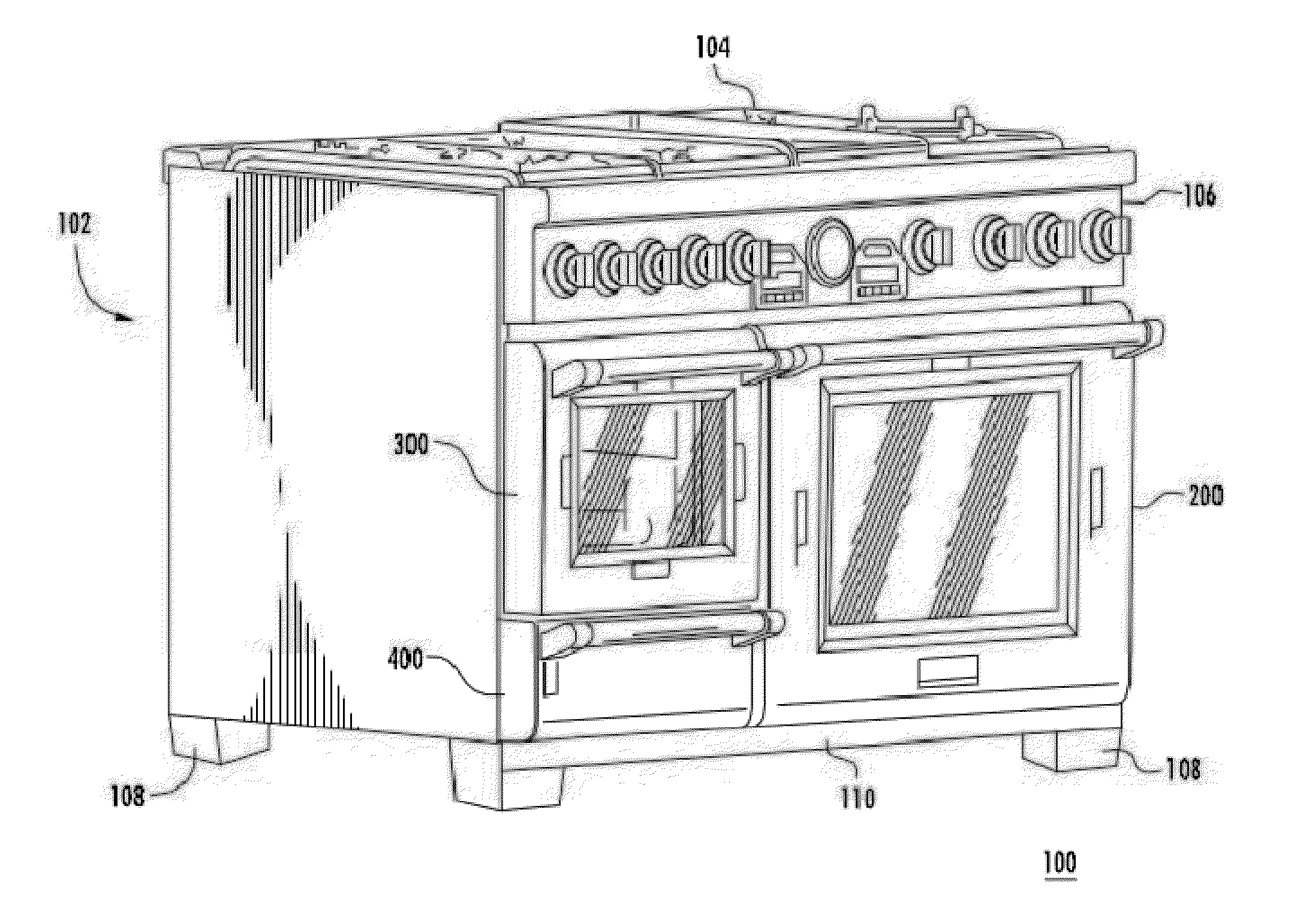 Self-cleaning household appliance having a range door with a full glass inner surface