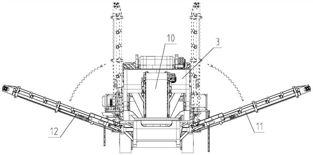 Crawler belt moving screening station