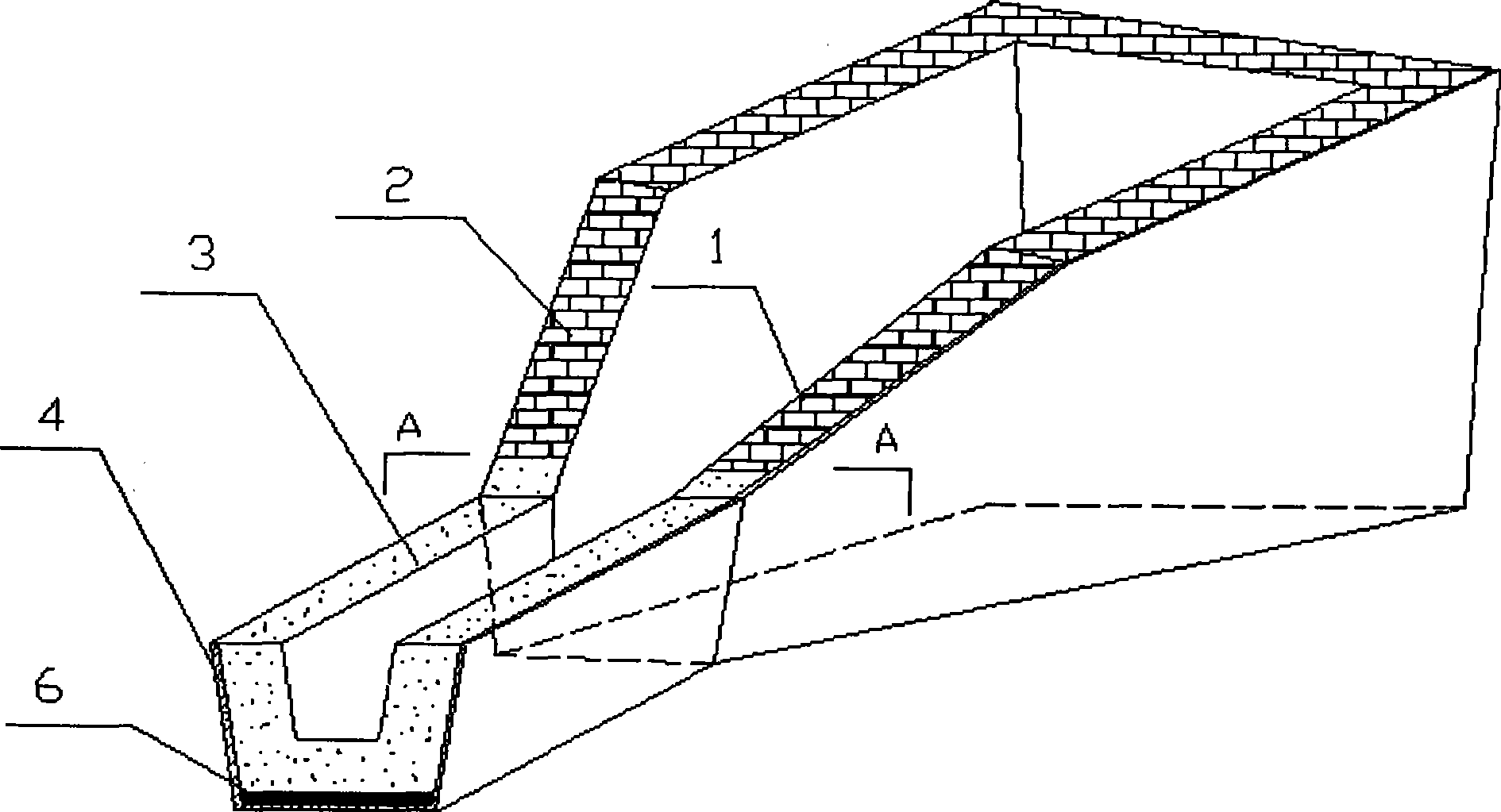 Repairing method of molten iron chute for mixer furnace