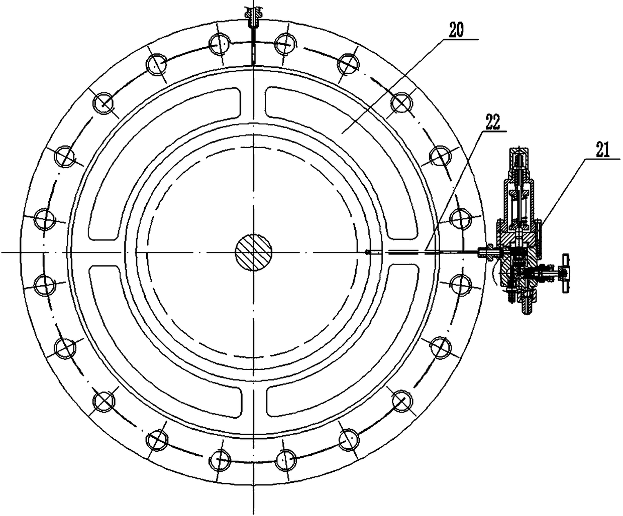 Axial-flow type safety block valve and overpressure cut-off control system thereof