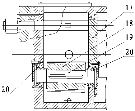 Distribution gear case of homodromous tapered double-screw extruder