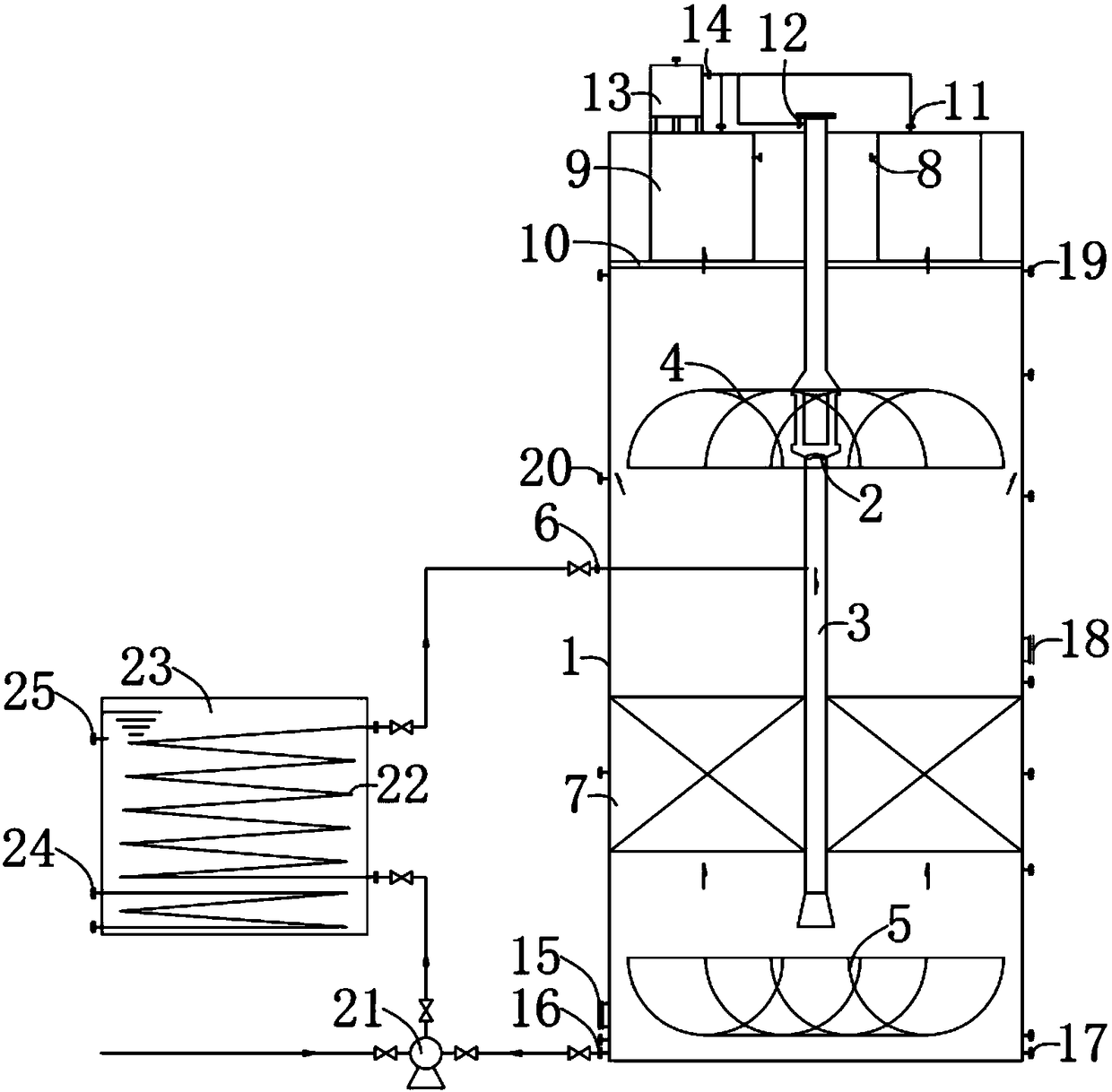 Anaerobic ammonia oxidation reactor