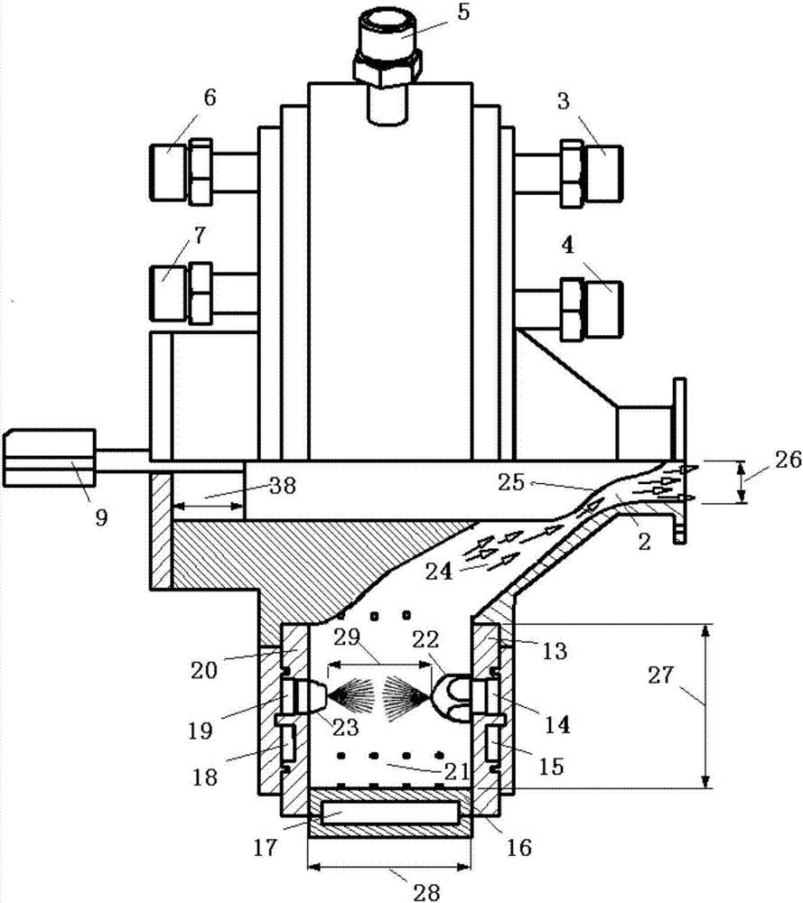 Online adjustable fuel gas generator adopting jet flow collision combustion manner