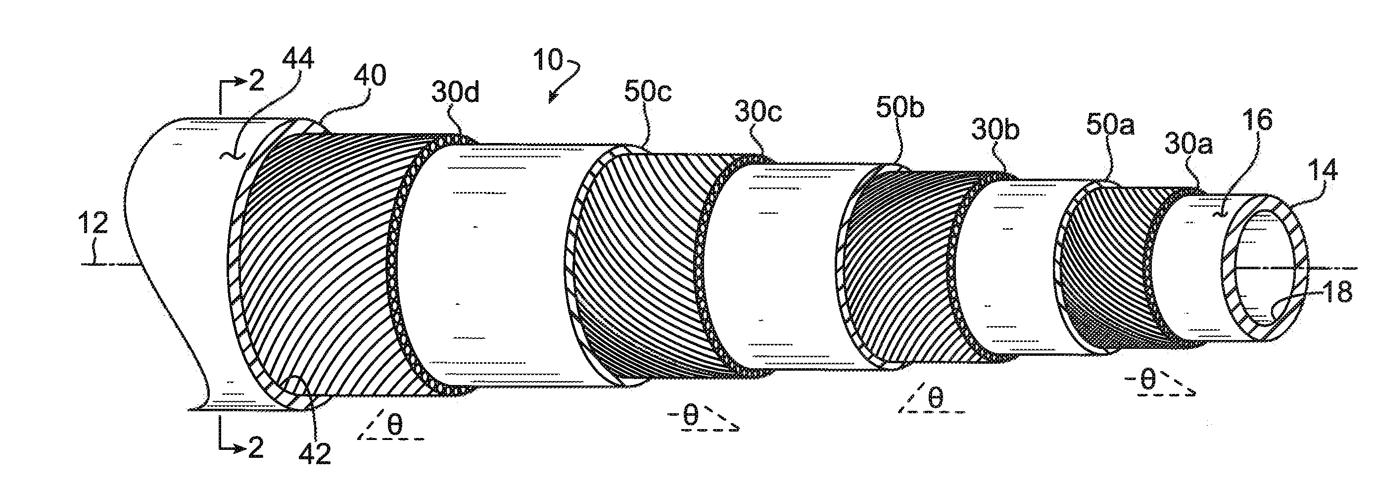 Compact high pressure rubber hose