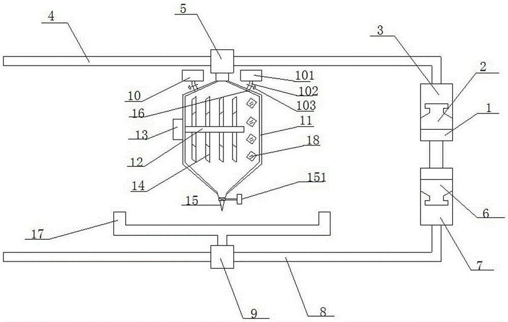 Blending glue filling machine