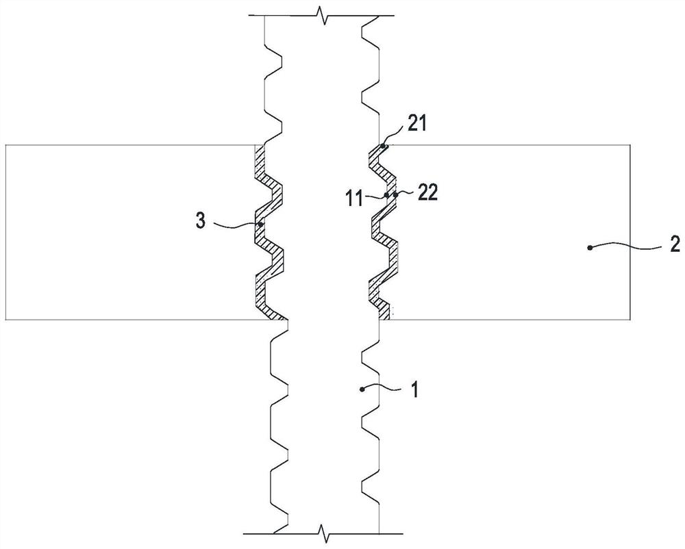 Anchor rod water stop member, anchor rod and water stop method