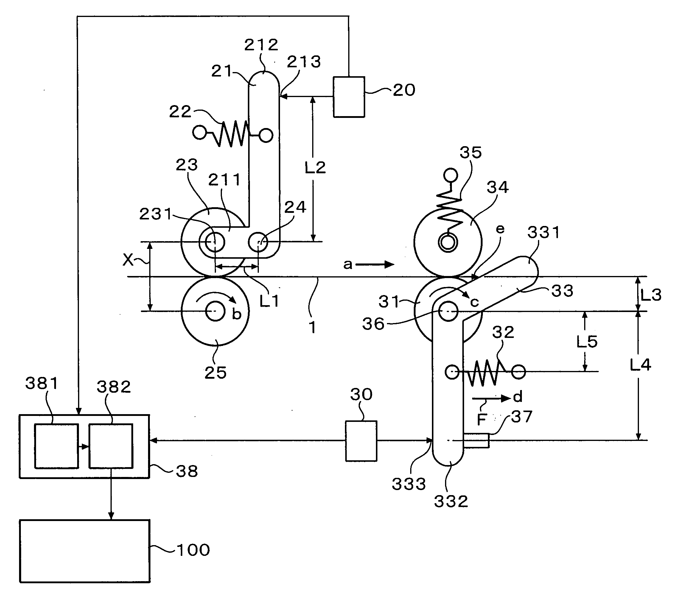 Double feed sensing device, double feed determining method and image forming apparatus