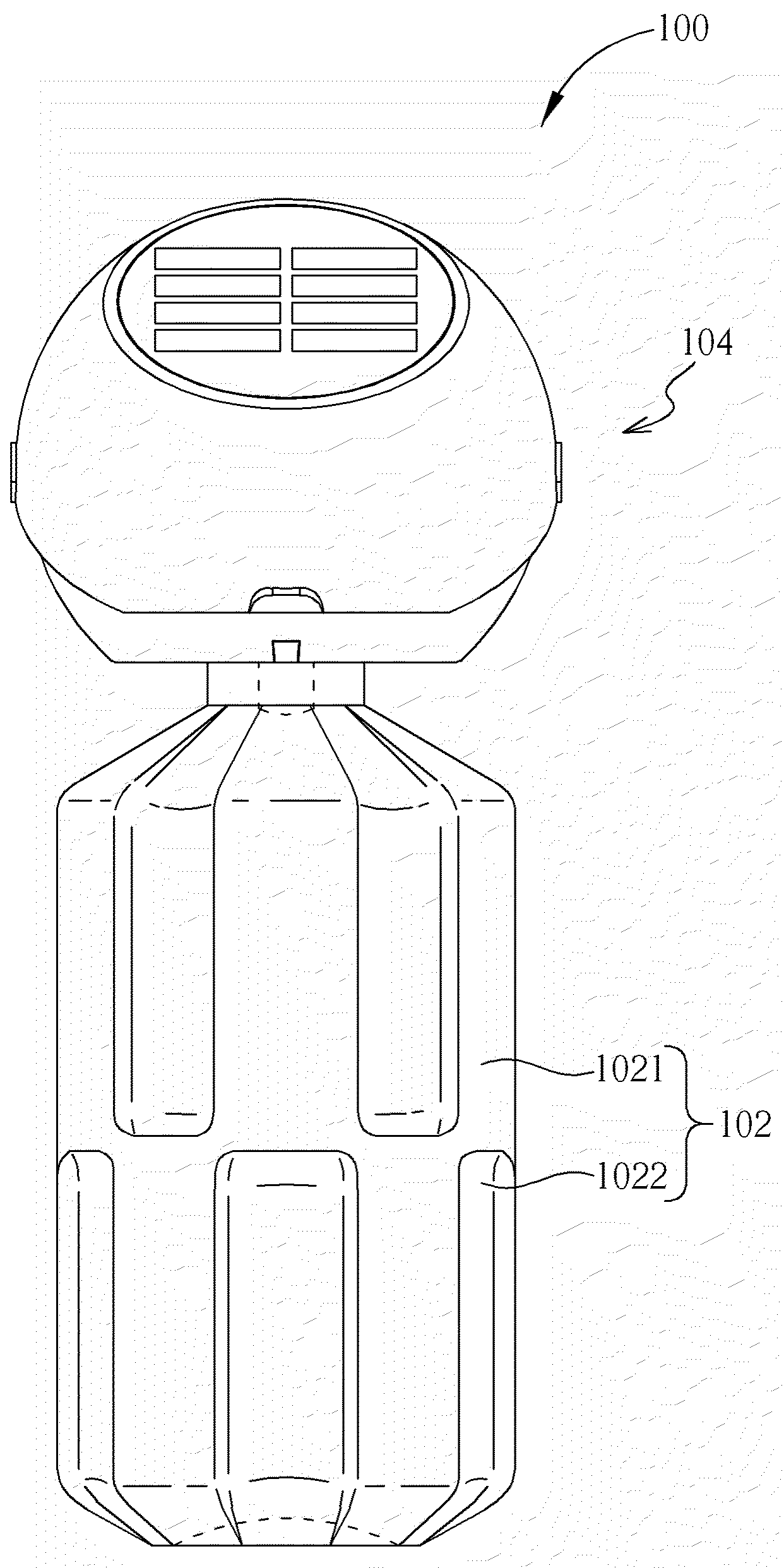 Light emitting device with a solar bulb