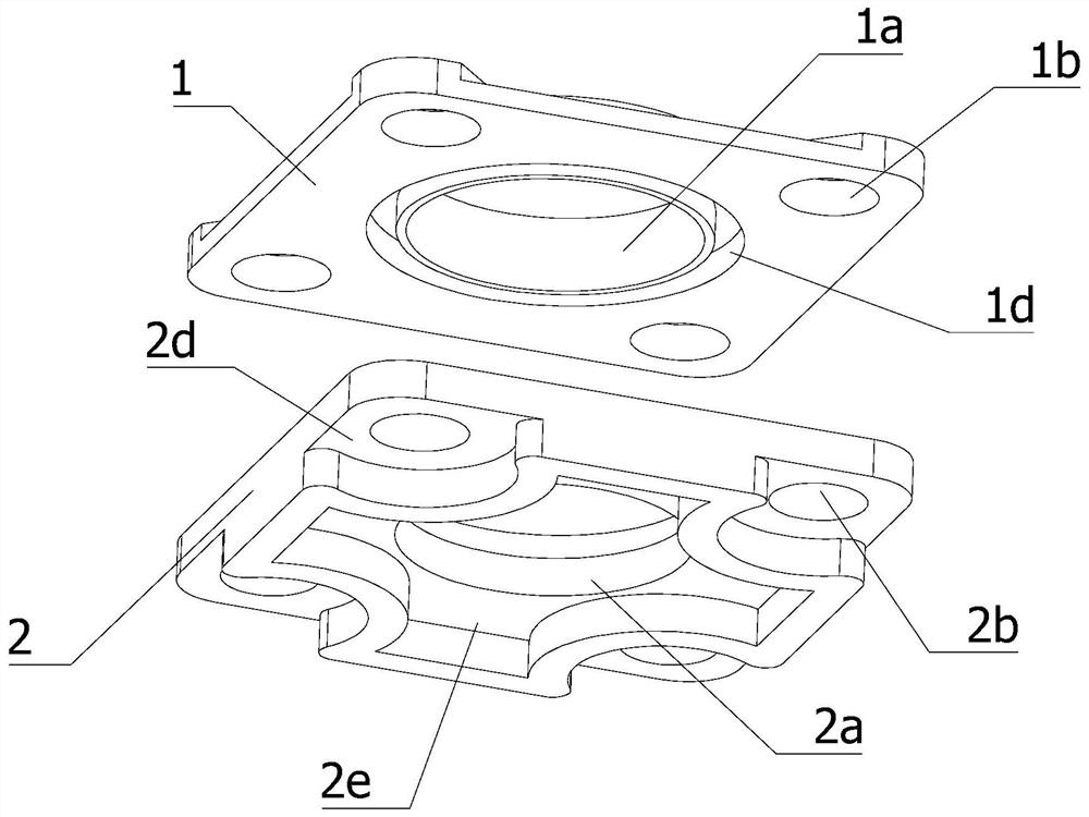 Combined type bearing seat forging device and forging process