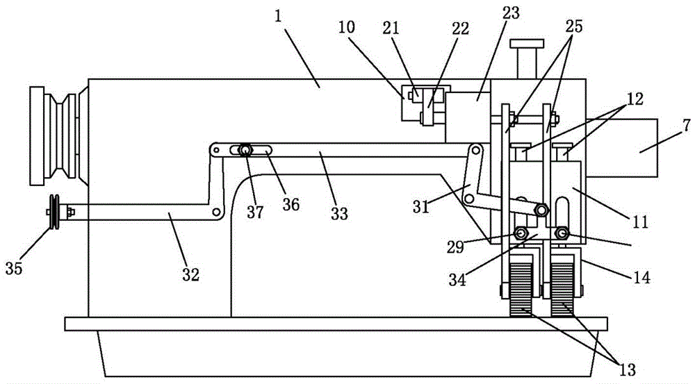 A sewing machine mop wheel device