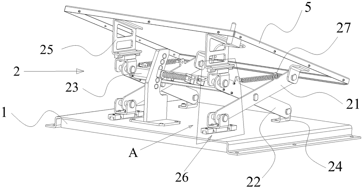 Pedal lifting adjusting device