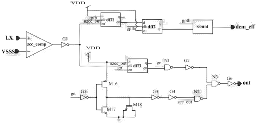 A zero-crossing detection module for dc/dc