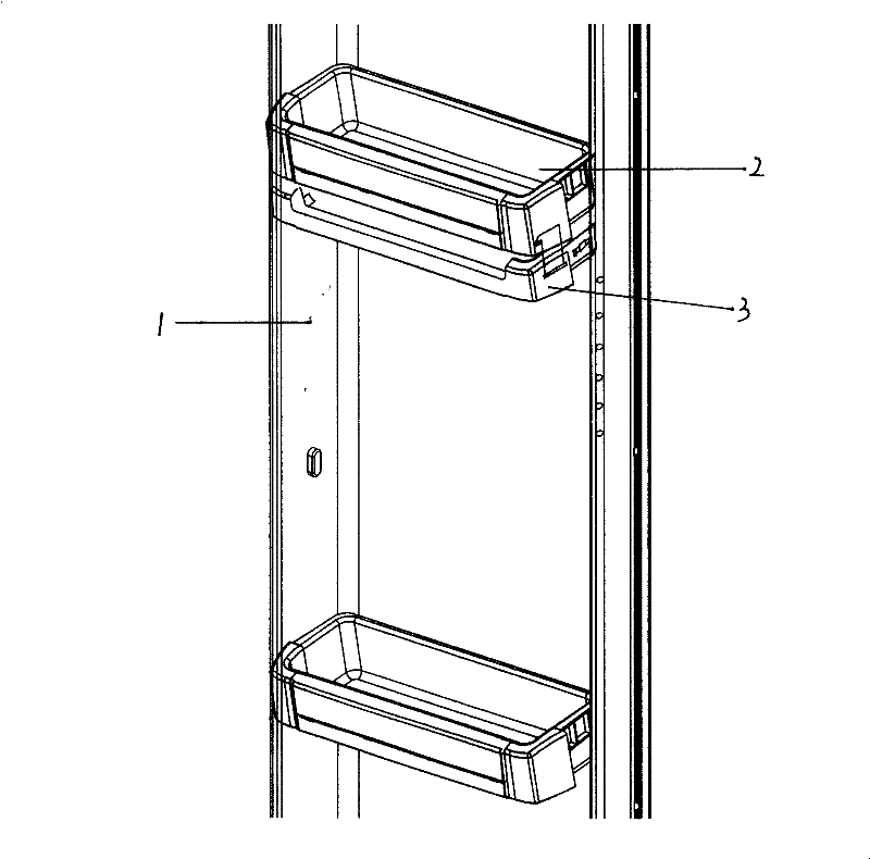 Refrigerator cold-storage bottle base withslide tray at bottom