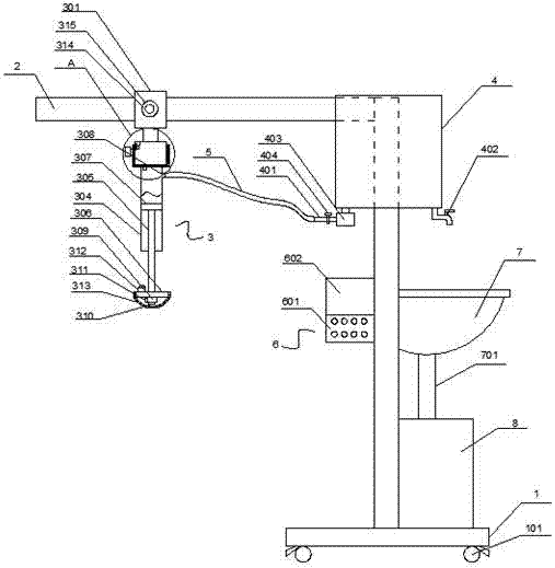 Device for stopping bleeding for department of cardiology