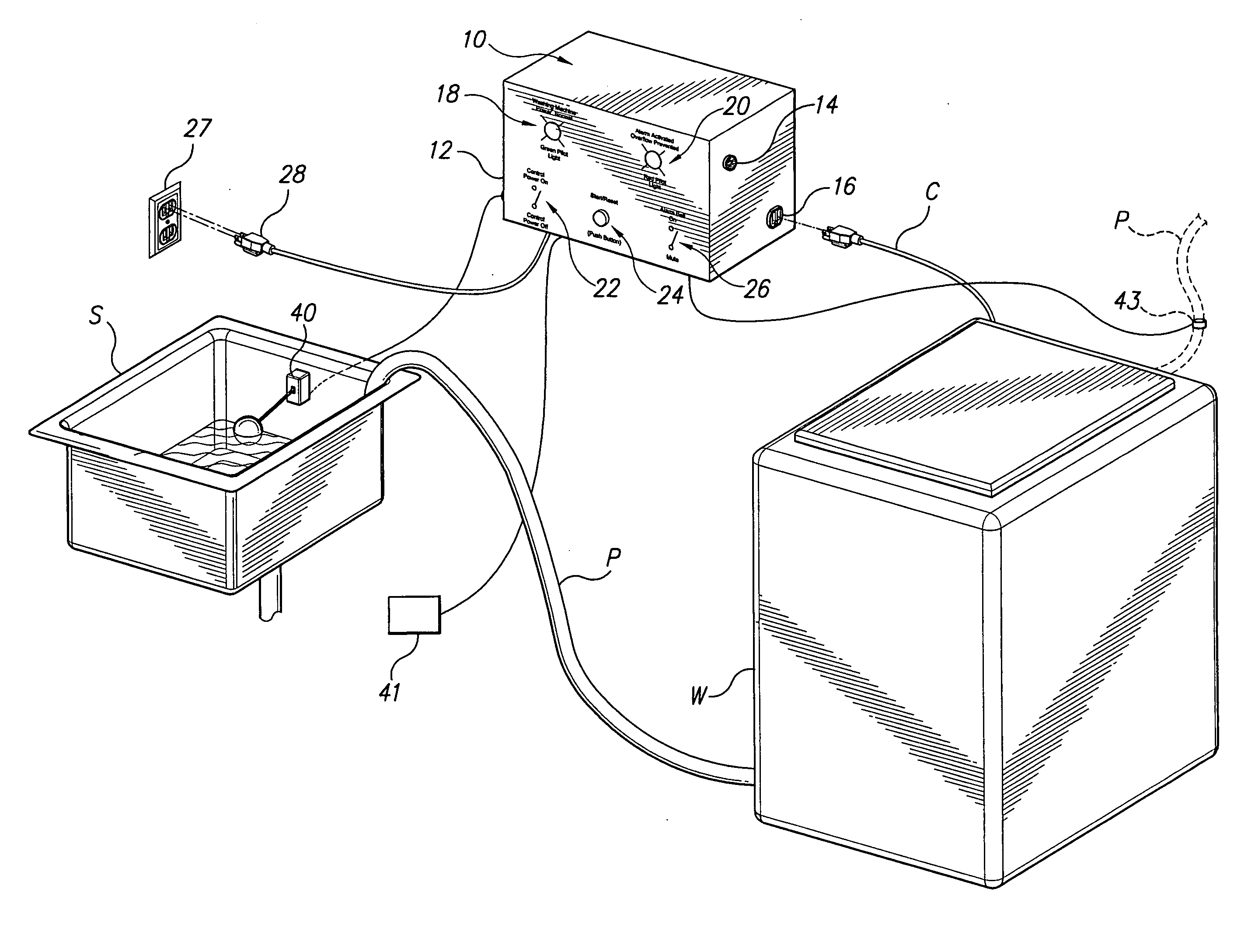 Washing machine flood prevention system