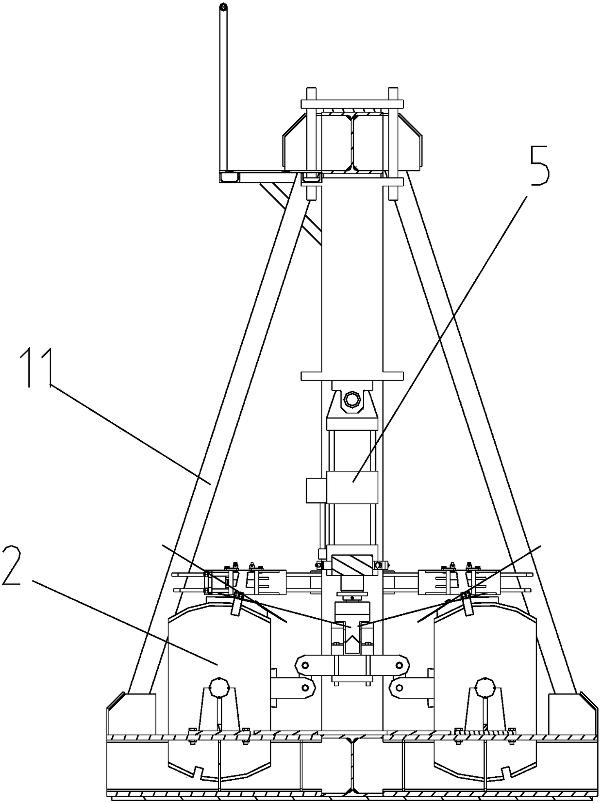 A brake beam fatigue test bench