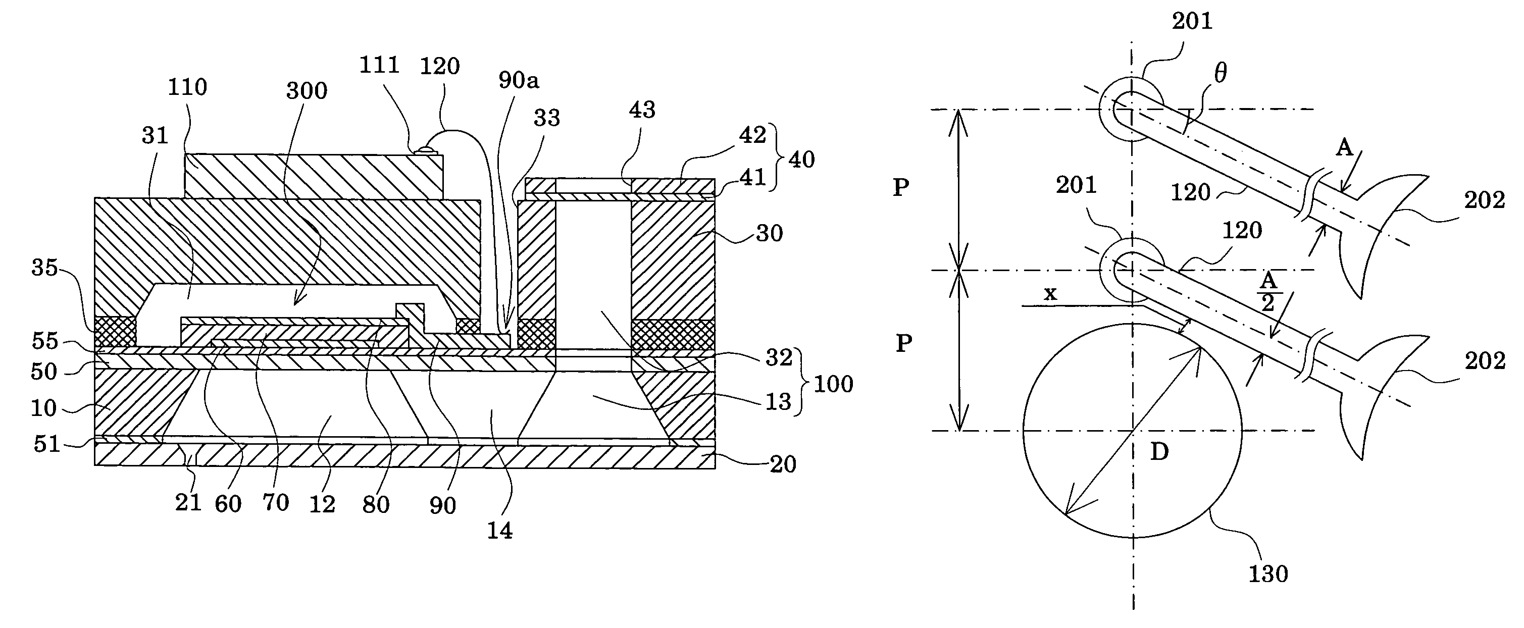 Bonding structure, actuator device and liquid-jet head