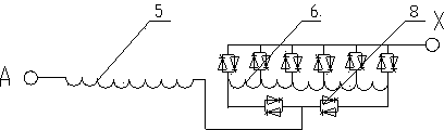 Transient impedance transformer based on alternating current voltage regulating electronic switch