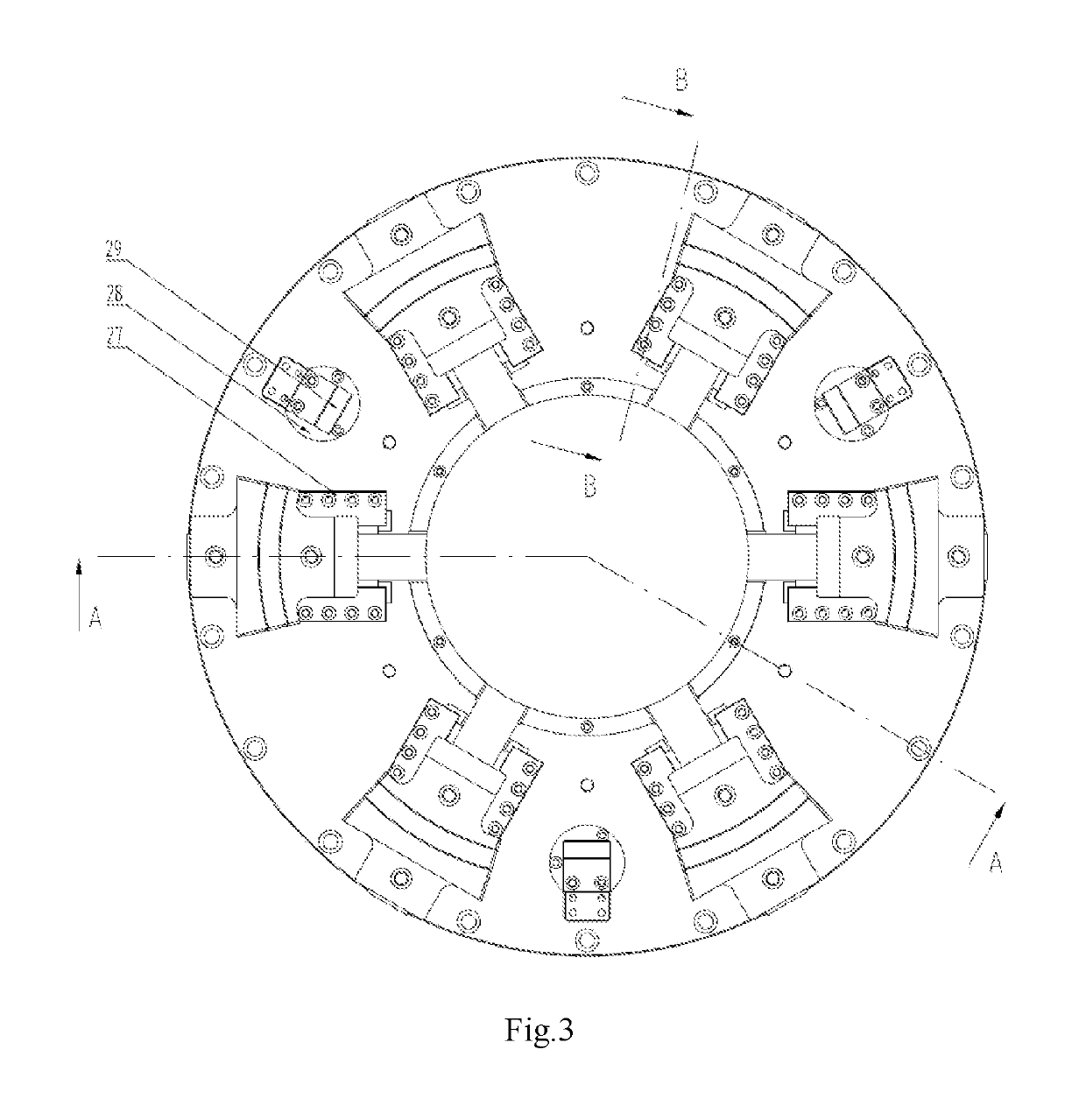 Lathe fixture for clamping automobile hub