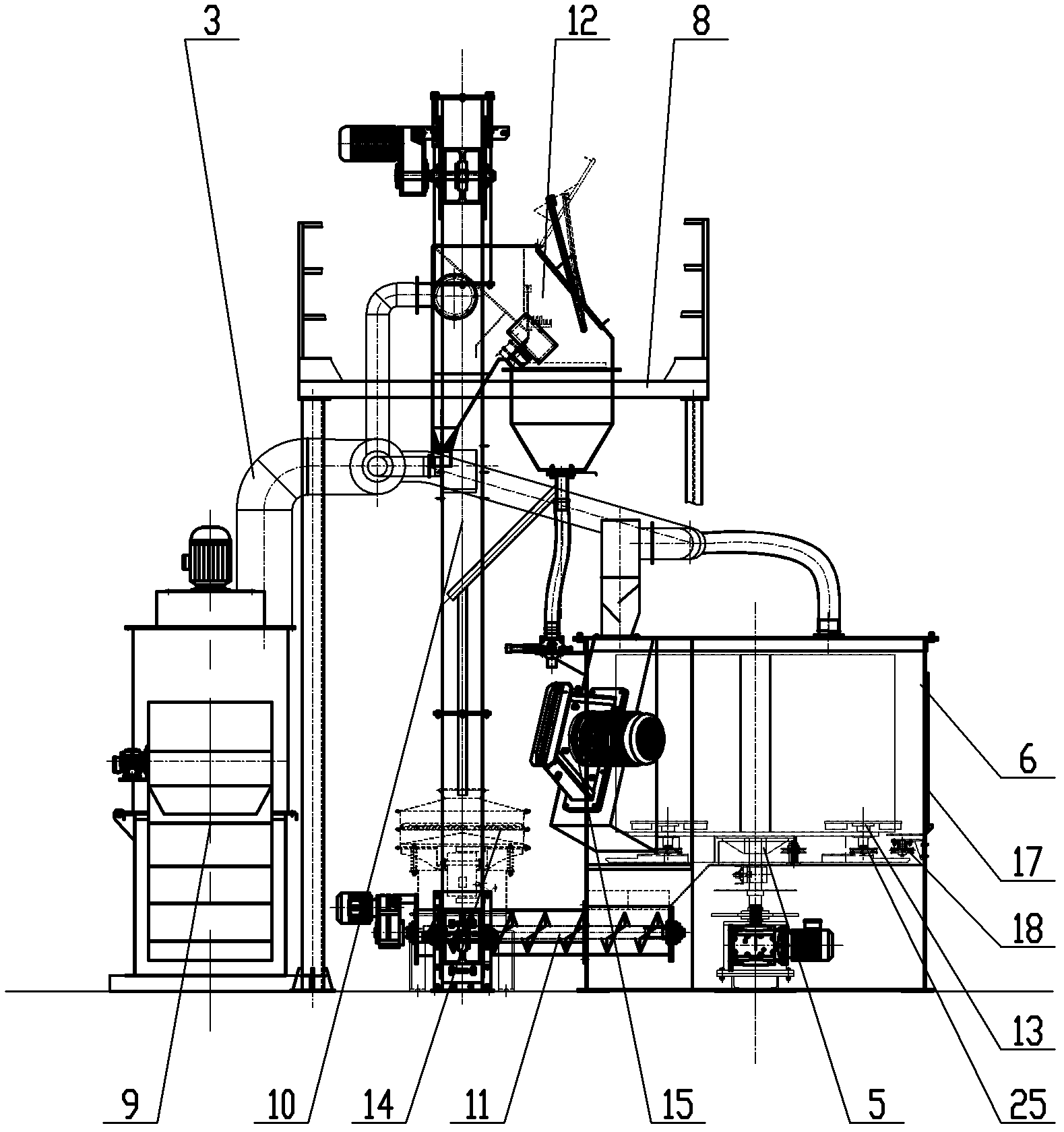 Reinforced shot blast machine for multi-position turntable