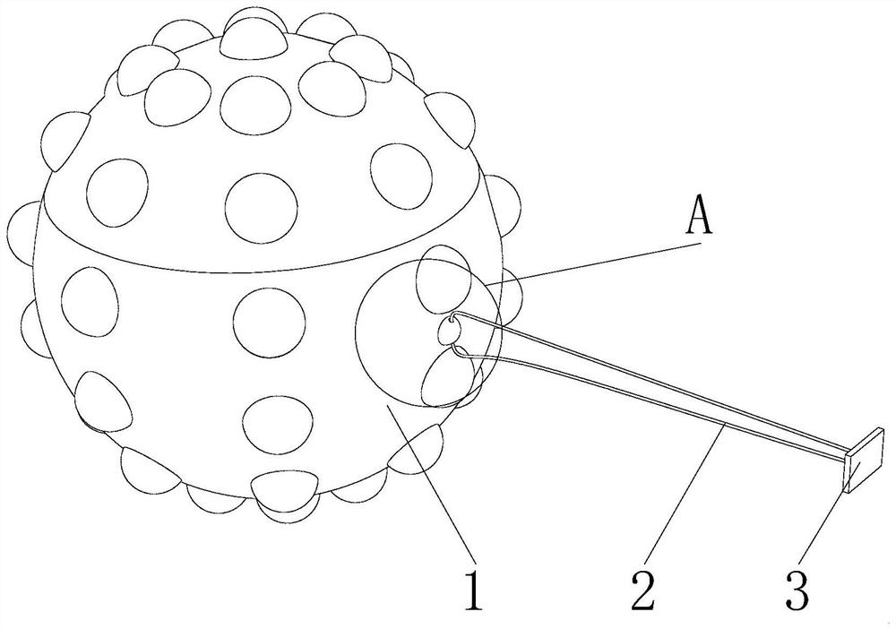 Mouth-holding type halitosis-removing tongue coating cleaning ball for adults