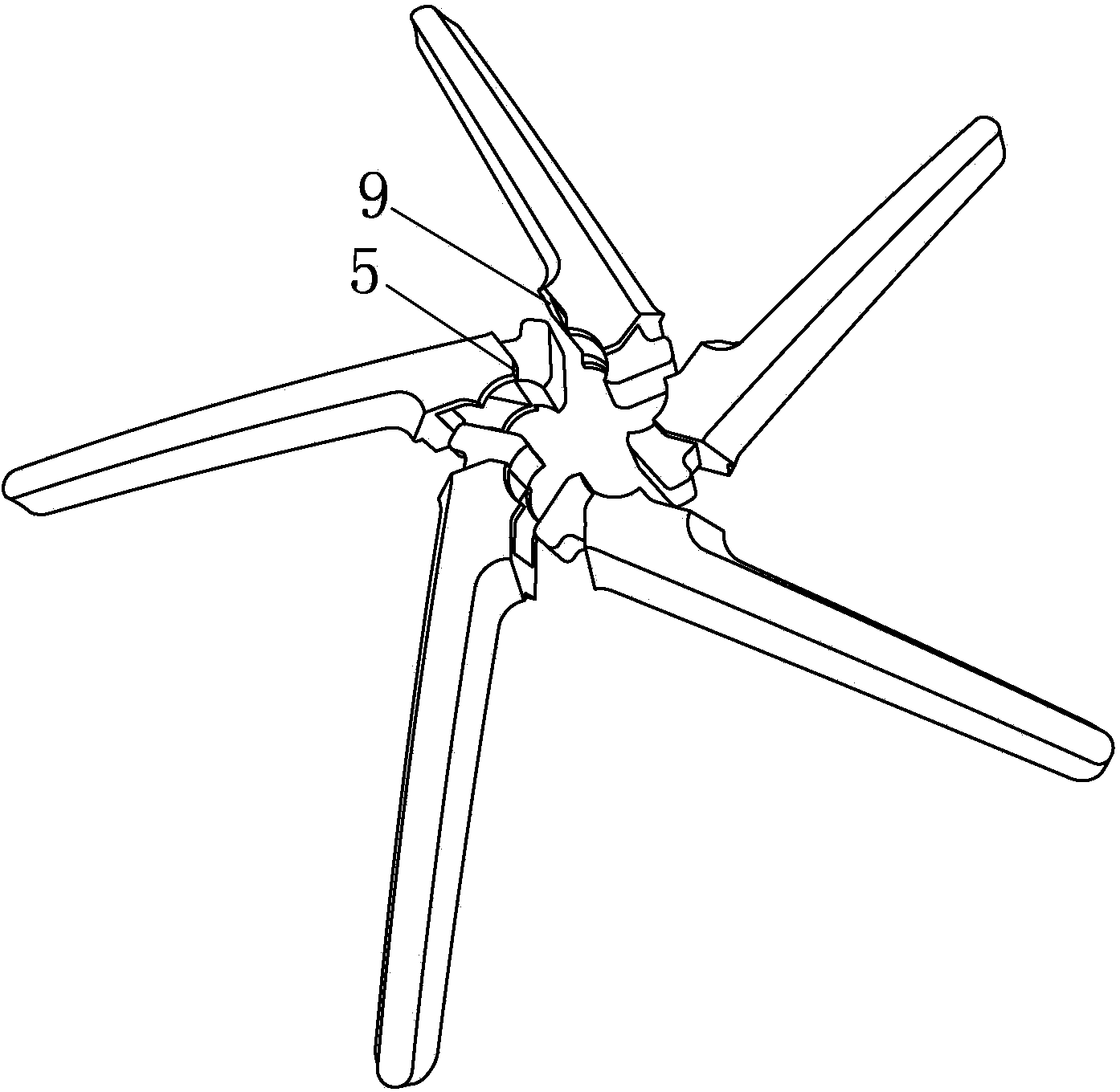 Rotary chair leg and stand bars thereof