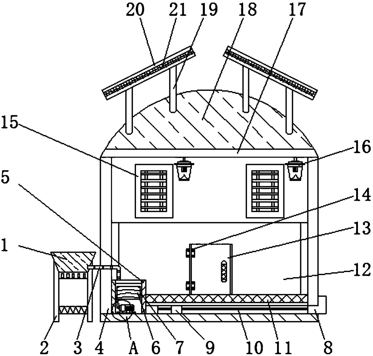 Breeding shed with convenient feeding function for raising livestock and breeding sheep