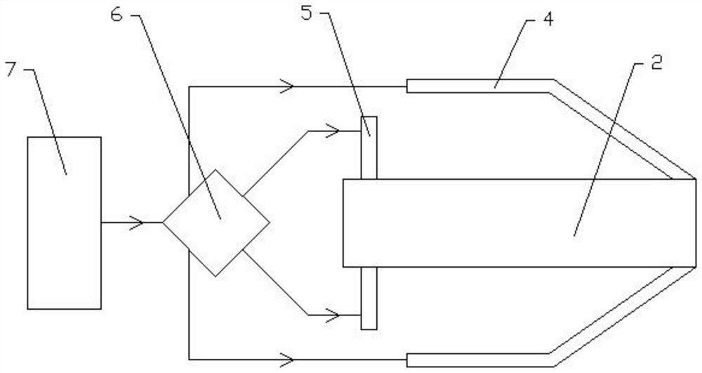 Spray pipe structure for underwater welding and underwater welding equipment