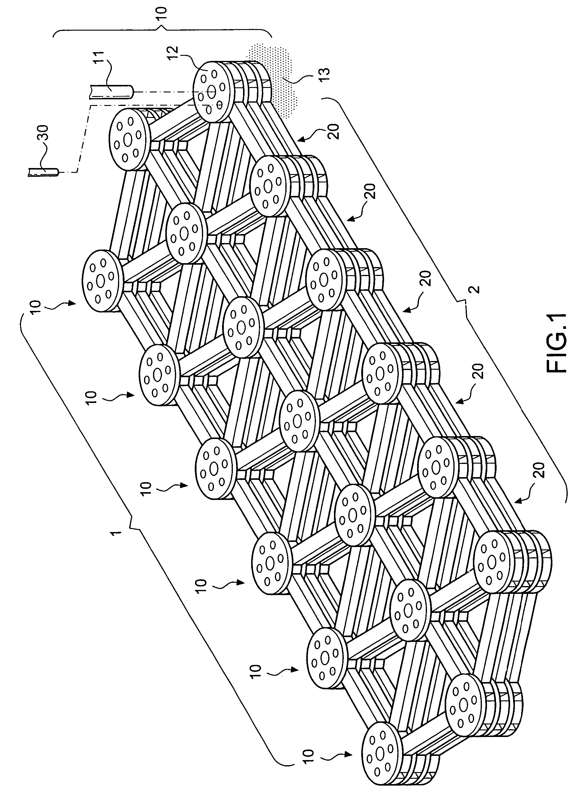 Trussed embankment dam and wall structure