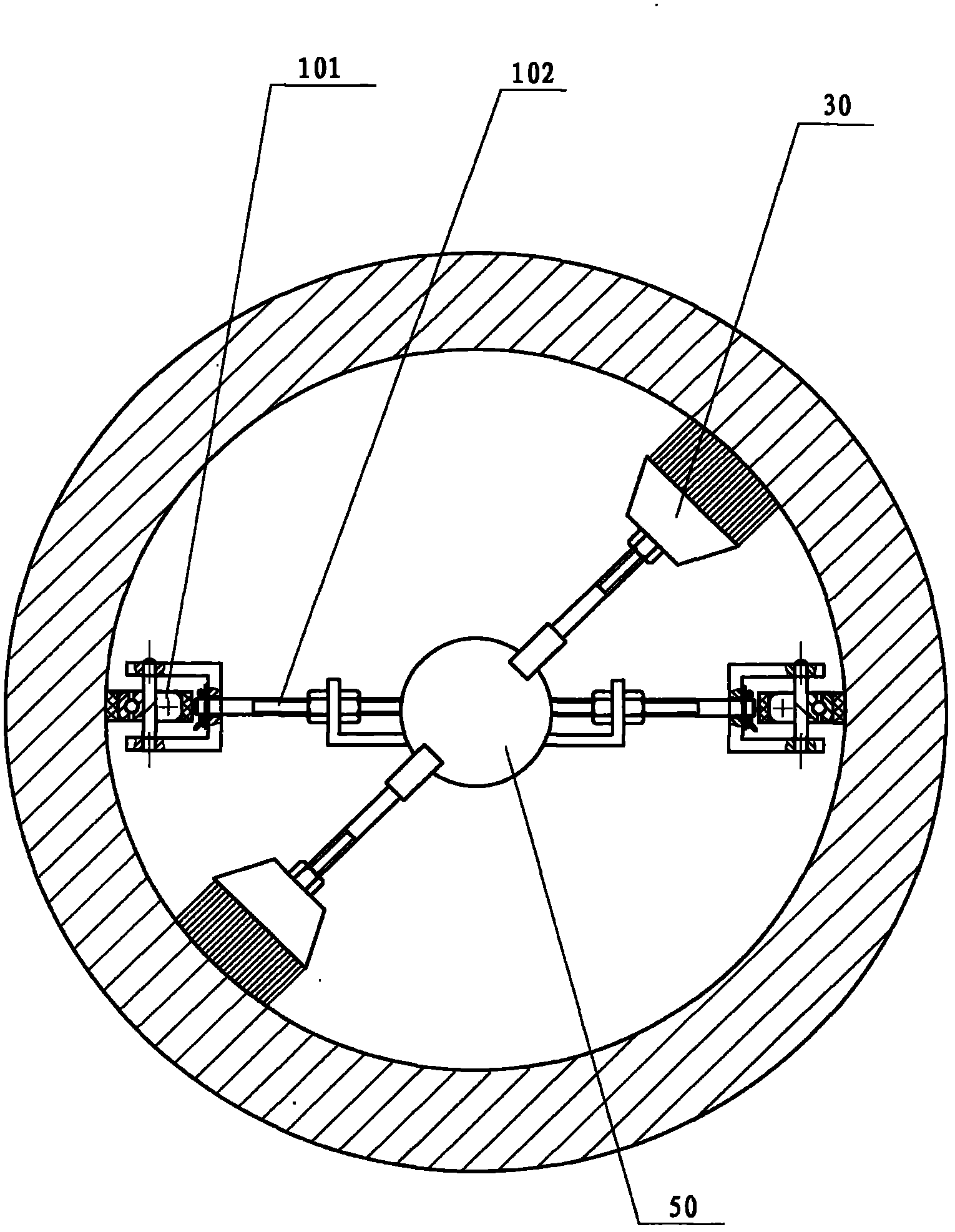 Rust removal and corrosion prevention device for inner wall of pipeline