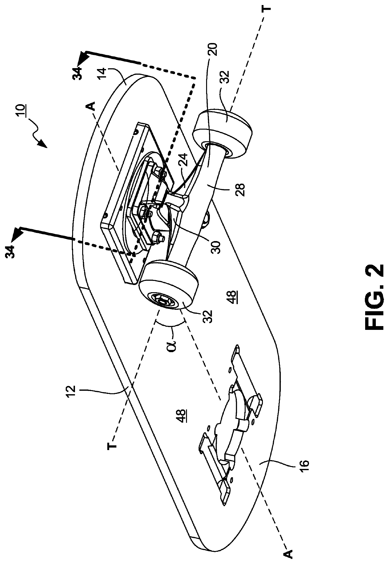 Roller board with one or more user-maneuverable trucks and north-seeking return mechanism