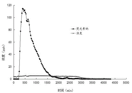 Method for simulating transportation and destination of pollutants in karst underground river