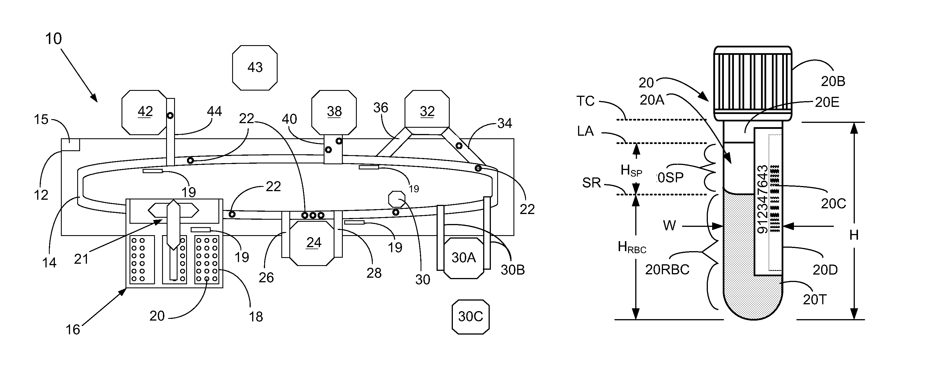 Methods and apparatus for ascertaining interferents and physical dimensions in liquid samples and containers to be analyzed by a clinical analyzer