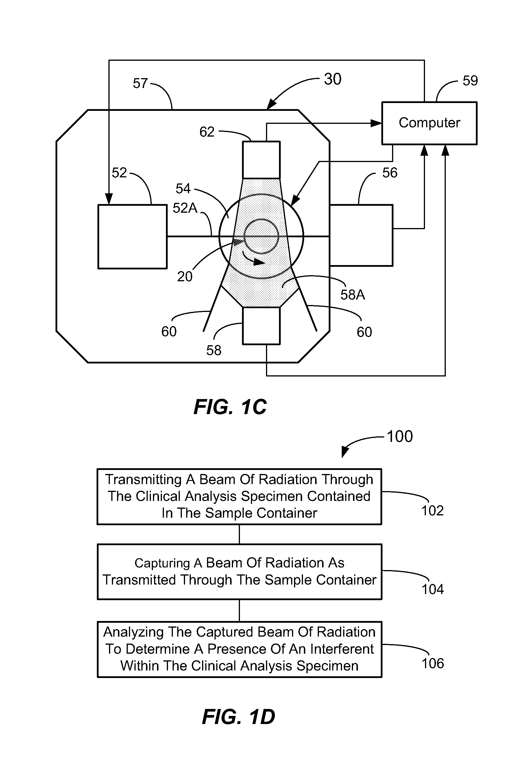 Methods and apparatus for ascertaining interferents and physical dimensions in liquid samples and containers to be analyzed by a clinical analyzer