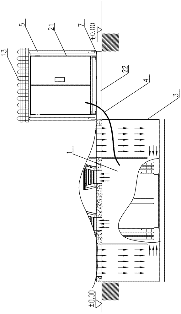 Anti-waterlogging distribution box and buried transformer station with same