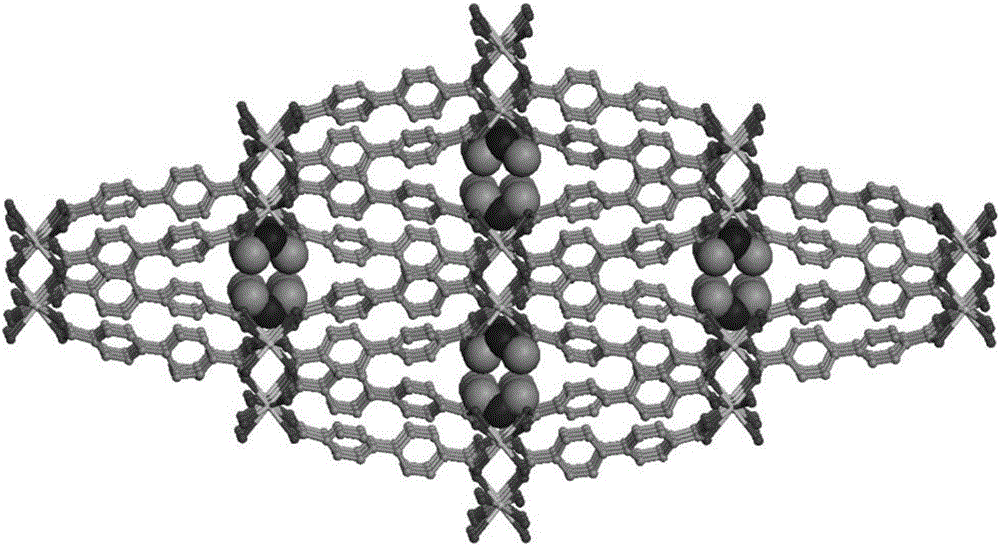 Luminous metal organic framework material for uranyl ion detection in water and preparation method thereof