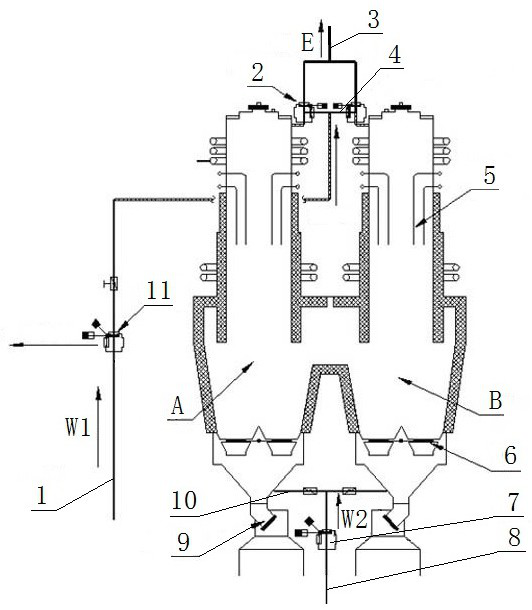 Method for preventing air release valves of double-hearth kiln from spraying ash