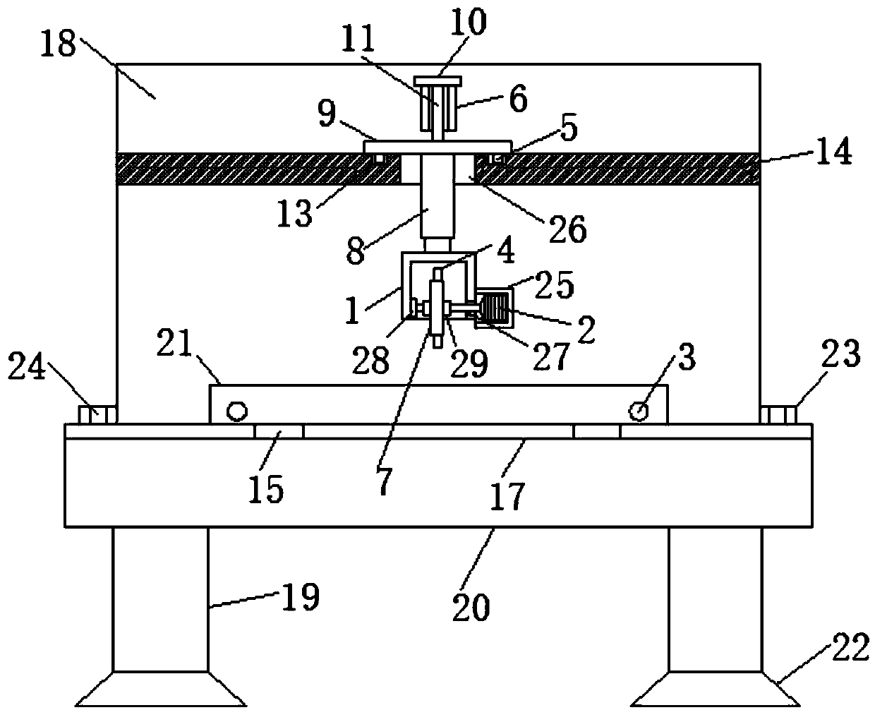 Full-automatic die changing device of numerical control turret punch press