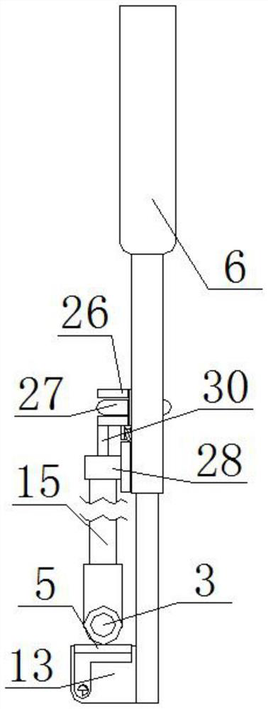 Portable garden arch bridge main arch crack detection device