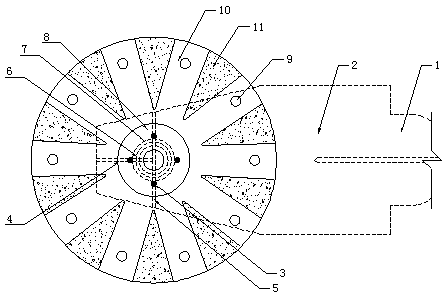 Circular pump station water collecting tank with uniform water distribution device