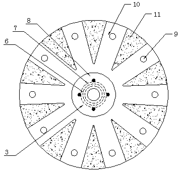 Circular pump station water collecting tank with uniform water distribution device