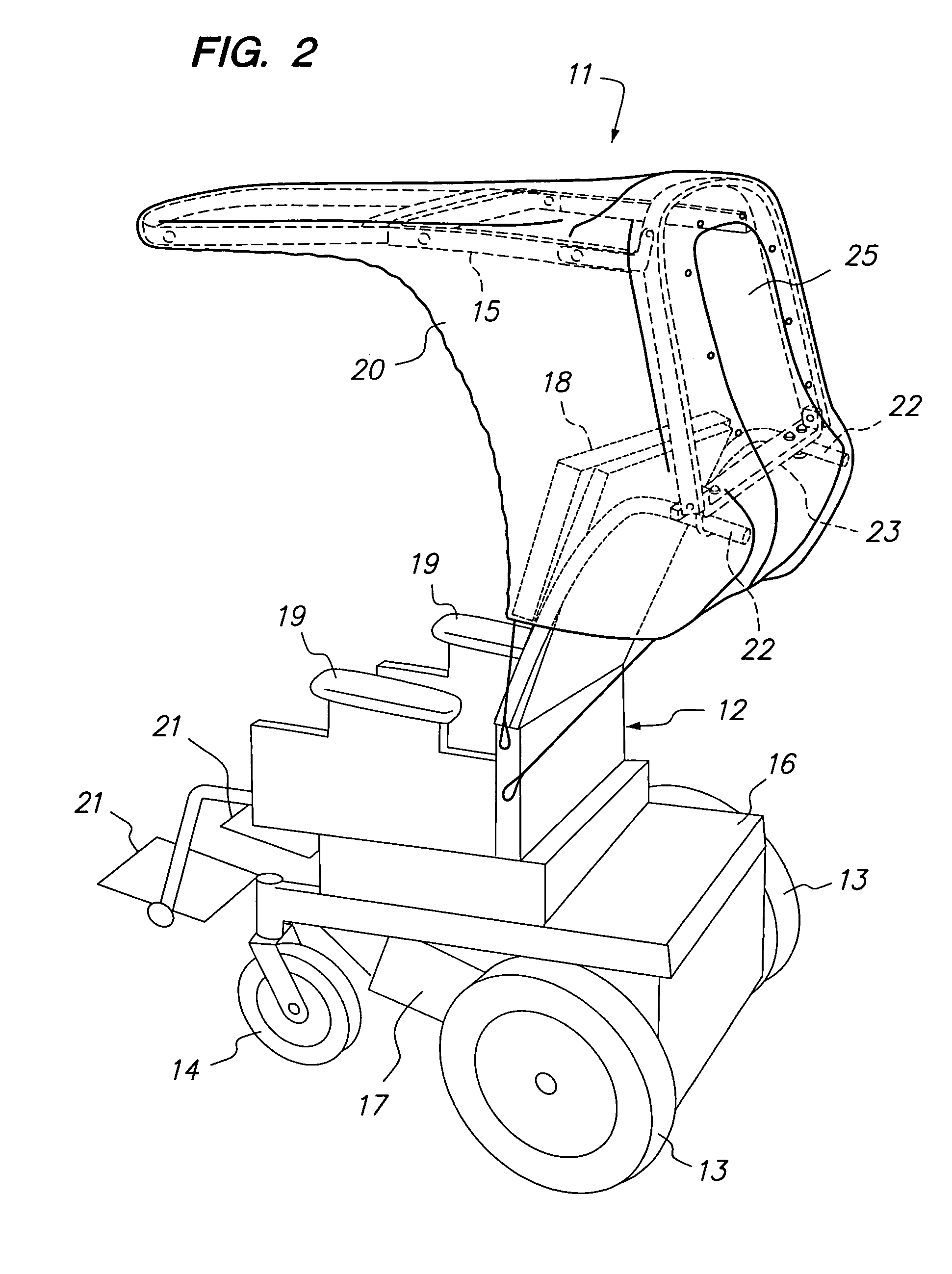 Foldable cover for the overhead protection of an occupant of a wheelchair or other wheeled vehicle